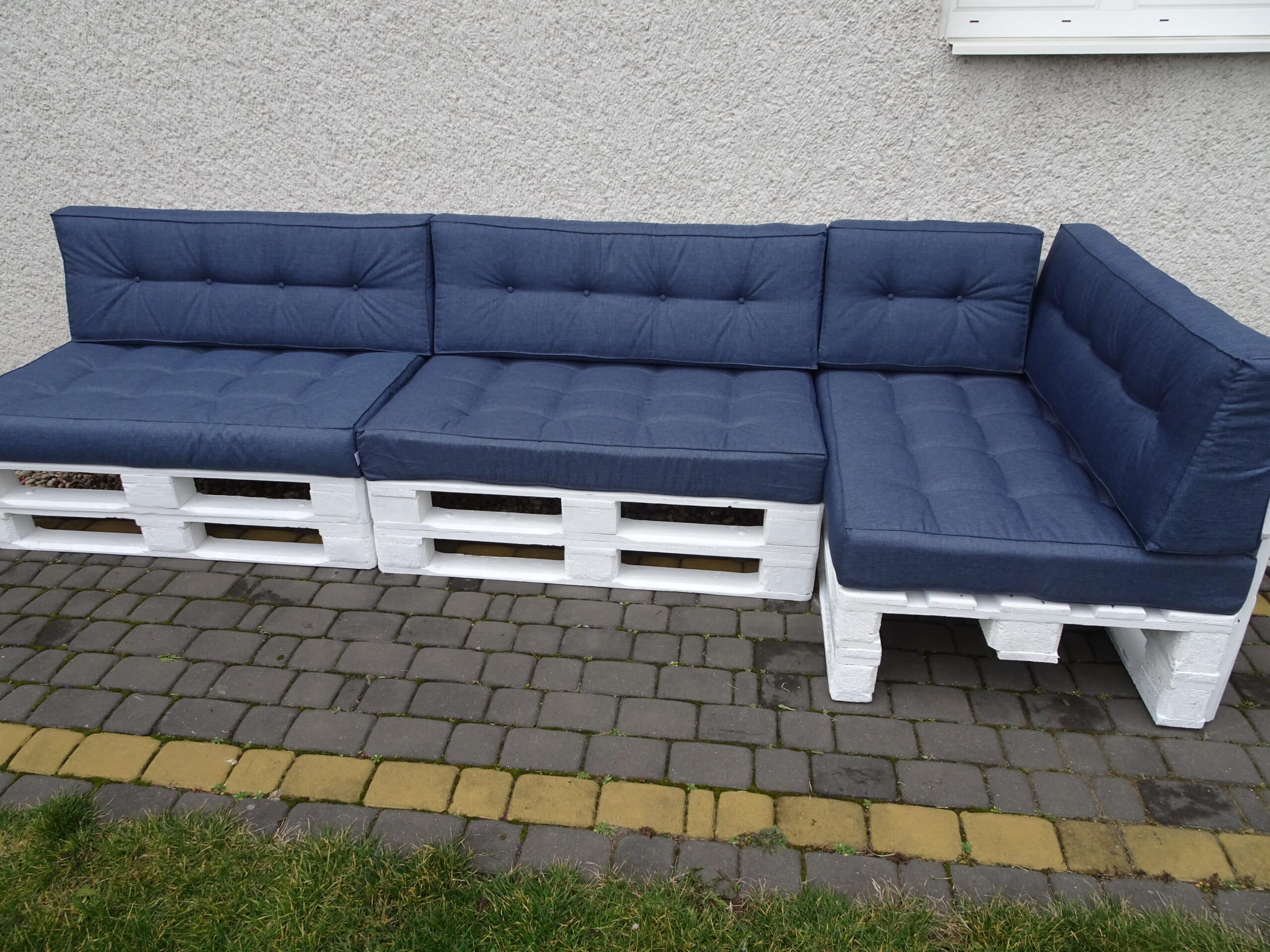 Kissen für PALLETTEN 120 x 80 in der Farbe SILVER MARINE, beidseitig verwendbar